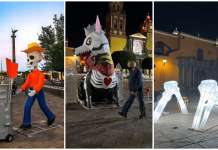 Comenzó la instalación de adornos alusivos al Día de Muertos en San Juan del Río