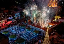 ¡Fiesta y diversión, enmarcaron el encendido del Árbol Navideño en El Marqués!