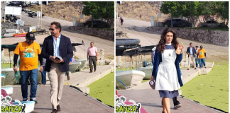 EN VIDEO | Trasladan grabaciones de telenovela con Gabriel Soto y Mayrín Villanueva a Tzibanzá, Cadereyta