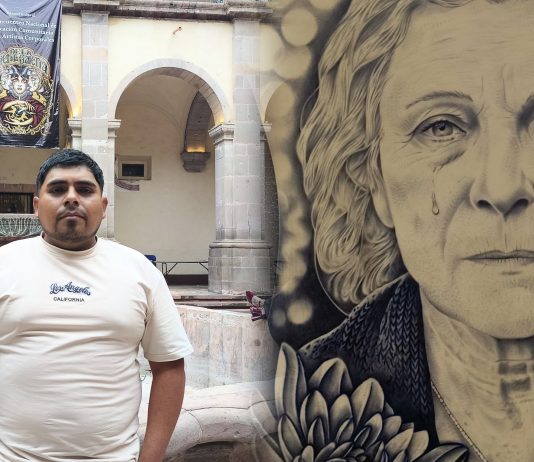 Juan Elisea debutó en «De la piel a la galería» con una obra en piel sintética