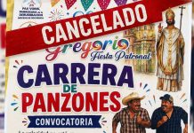 Cancelan la Carrera de Panzones en San Gregorio prevista para este sábado