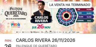 Carlos Rivera agota boletos para el Palenque de la Feria de Querétaro en tan solo unas horas