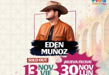 Tras agotar boletos, Eden Muñoz abre segunda fecha en el Palenque de la Feria de Querétaro