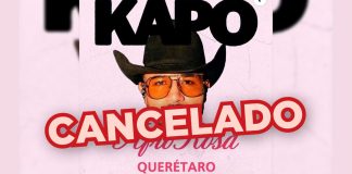 Cancelan concierto de Kapo en Querétaro, programado para el 03 de noviembre en el Auditorio Josefa Ortiz de Domínguez